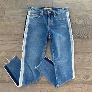 Joe’s The Icon Mid Rise Skinny Frayed Hem Crop Jeans